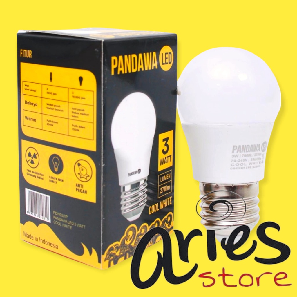 LAMPU LED 3W PANDAWA BERGARANSI