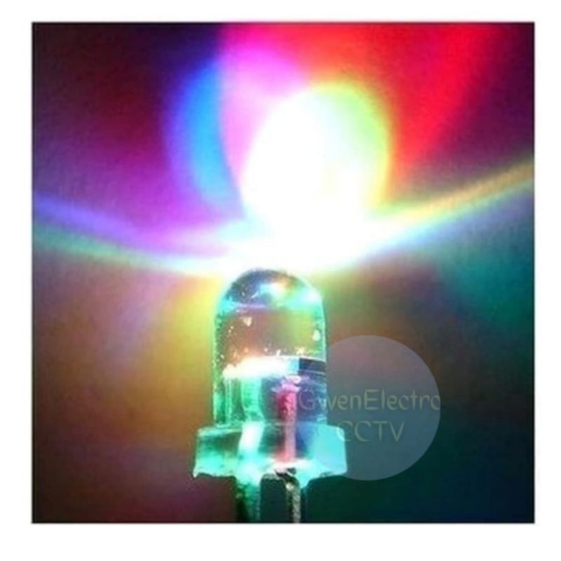 Per 10pcs LED 5mm 3 Warna 7 Warna RGB