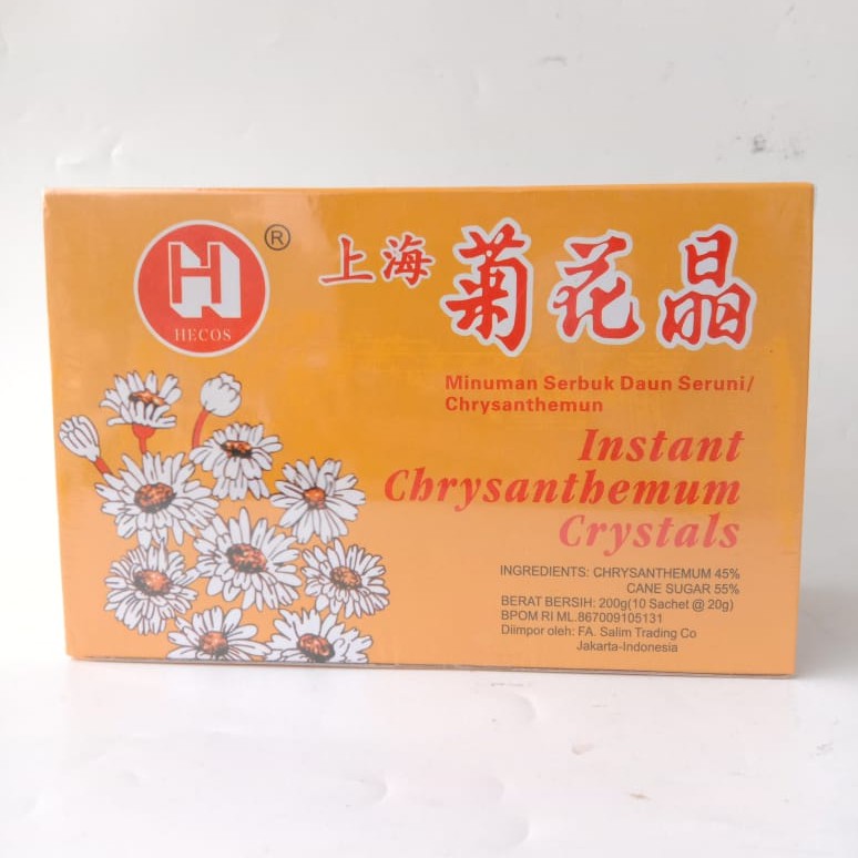 

HECOS INSTANT CHRYSANTHEMUM CRYSTAL 200 GR / TEH BUNGA CRYSAN CRISTAL ORIGINAL