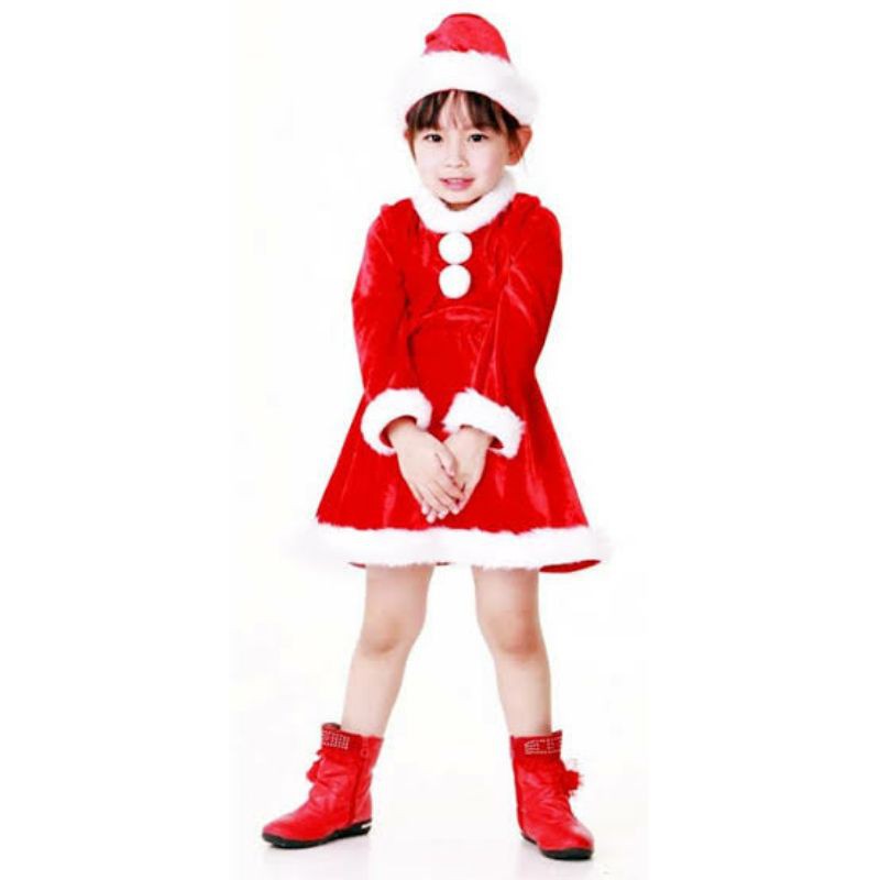 Baju Kostum Santa Natal Anak Bayi Balita Cosplay Baju Natal Murah