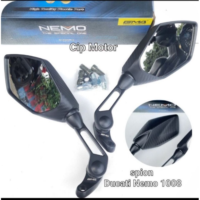 Spion Vario 160 Model Ducati Tangkai Pendek Carbon-Type 1008