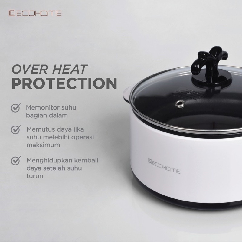 Ecohome Elektrik Multi Cooker Panci elektrik serbaguna panci multi fungsi