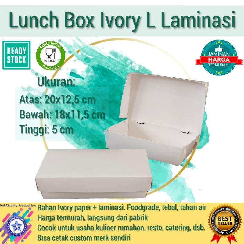Paper Lunch Box S M L, Lunch Box Paper, Paper Box Lunch, Kemasan ayam Geprek, Box Ayam Geprek Image 5