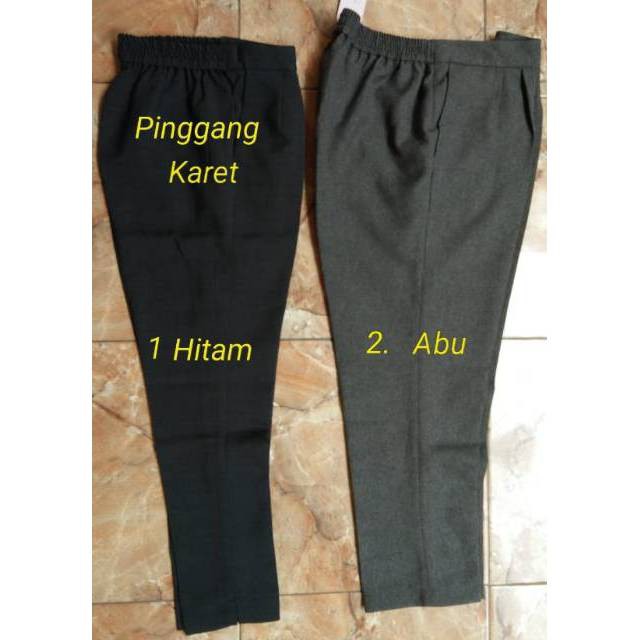 ST.YVES-CELANA FORMAL WANITA Skinny ABU/HITAM