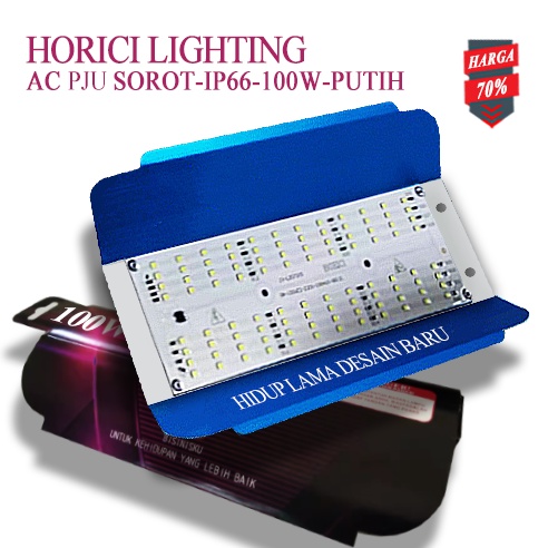 MEREK HORICI ASLI BARU LED 100W  PJU SOROT LAMPU JALAN OUTDOOR INDOOR PENERANGAN STREET LIGHT