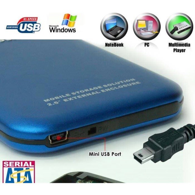 Casing Harddisk stainless eksternal samsung F2 USB 2.0 Enclosure HDD 2.5&quot; SATA