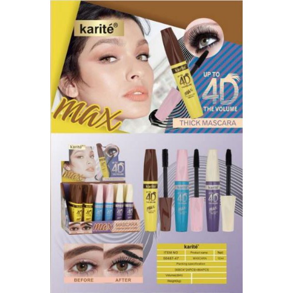 [ECER] MASCARA / MASKARA KARITE VOLUME MAX 4D NO.56487-47ABC