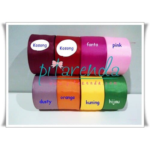 

Jepitan Rambut Aksesoris Pgp-109 : Pita Grosgrain Polos 2 Inch 5 Cm Per Roll Murah Keca OBGA10521