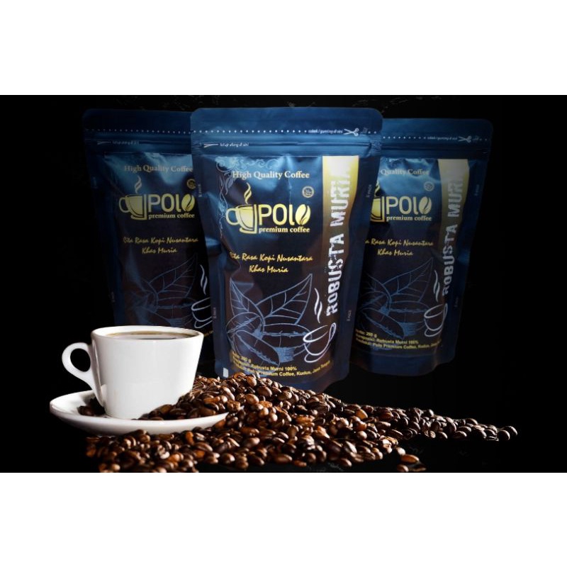 

Kopi Robusta Kopi Muria Petik Merah Kopi Murni Kopi Hitam 200 Gram Bubuk Asli Grade A Polo Coffee