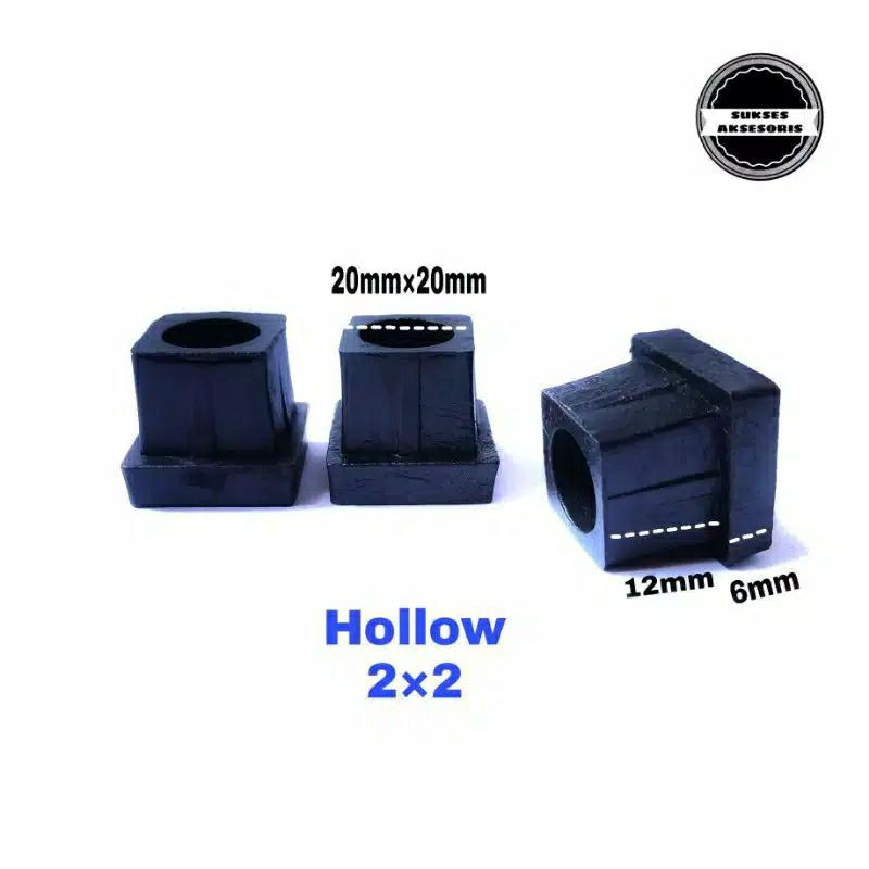 Kaki Plastik Hollow Holo Kotak untuk Alas Kaki Meja dan Kursi 2×2