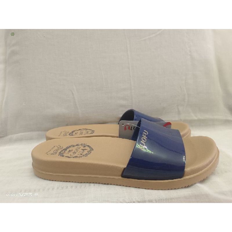 sendal wanita slip on, luofu, sendsl karet