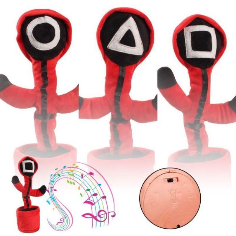 Squid Game Kaktus Joget Nyanyi Mengikuti Suara Merekam