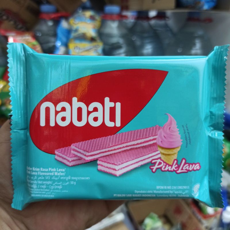 

Nabati Wafer Krim Rasa Pink Lava 50g