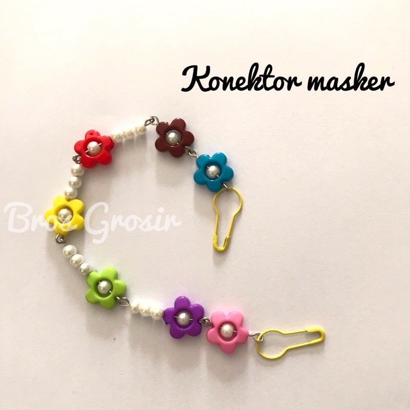 Konektor Masker BUNGA KECIL MIX WARNA MUTIARA