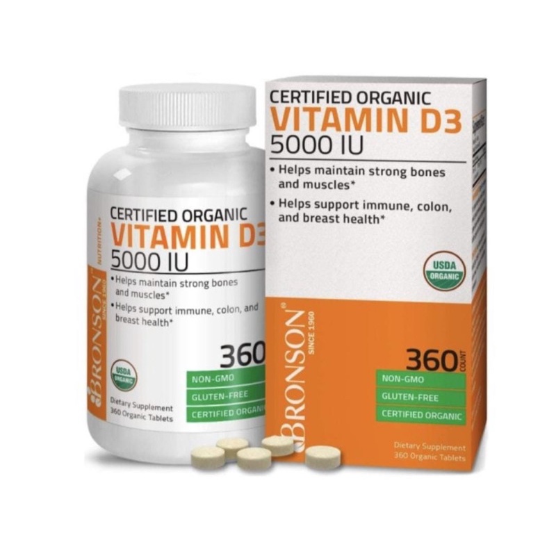 Jual Bronson Vitamin D3 5000 IU Tablets Shopee Indonesia