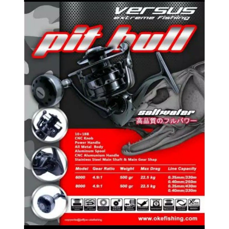 REEL VERSUS PIT BULL 6000/8000 POWER HANDLE