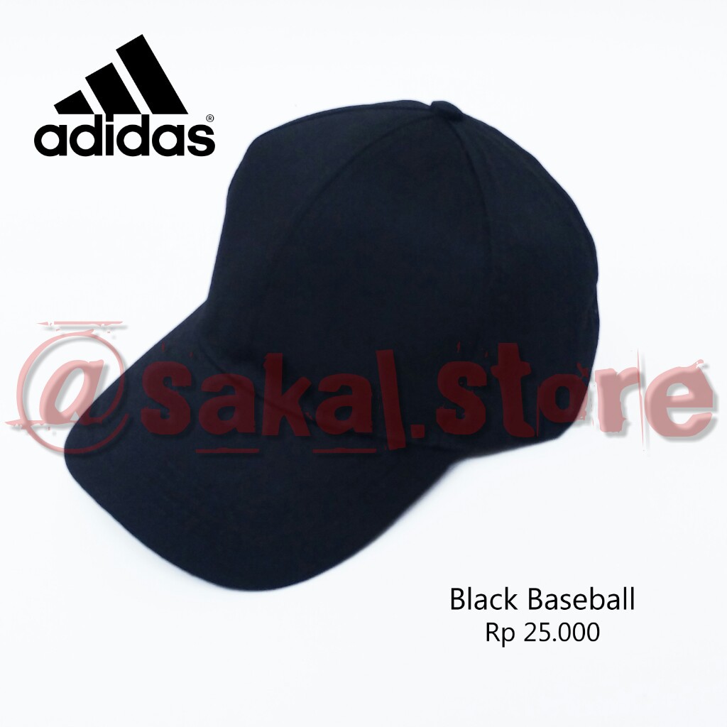  TOPI HITAM POLOS BASEBALL CAP BLACK COWOK PRIA UNISEX 