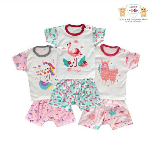 Setelan Libby pendek Sablon Girls series Size 2L