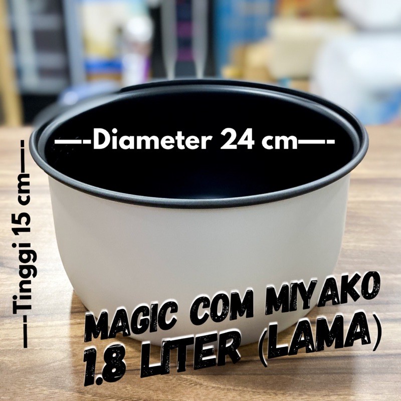 Panci Magic Com Miyako Original, untuk ukuran 0.6 L, 1 L, 1.2 L, 1.8 L dan 2.2 L 606 612 528 508 838 Panci Magic Com Miyako Original Teflon Rice Cooker miyako Ukuran 0.6L 1.2L 1.8 Liter 2.2L Multi