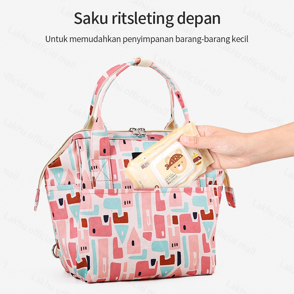 Lakhu tas air tas cooler tas botol susu bayi diaper cooler bag tas bayi multifungsi tahan air