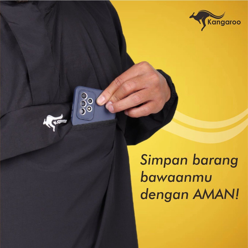 Jas hujan KANGAROO RAINCOAT Mantel Hujan Jas Hujan Pria/Wanita Jas hujan simpel jas hujan anti bocor jas hujan saku kangguru