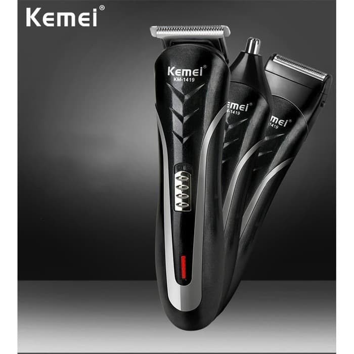 Alat cukur rambut rechargeable kemei km 1419 clipper kemei