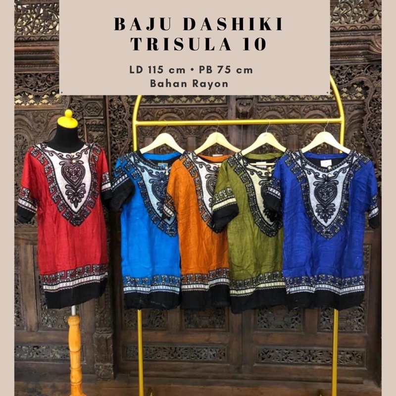 KAOS ETNIK baju Dashiki BigSize JOGJA BALI THAILAND UJE JEFRI BATIK