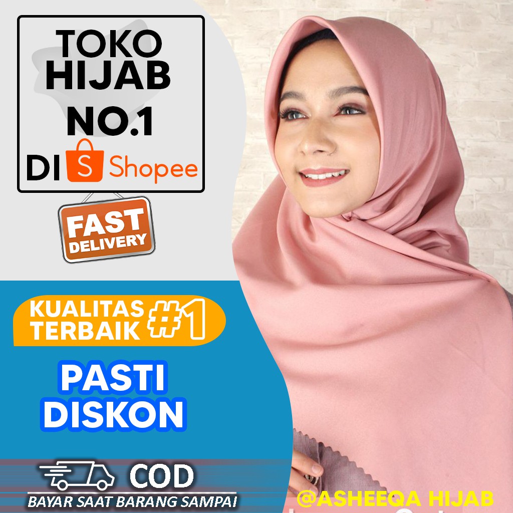 Segi Empat Lasercut / Jilbab Segi Empat / Jilbab Murah / Jilbab Segi Empat Polos