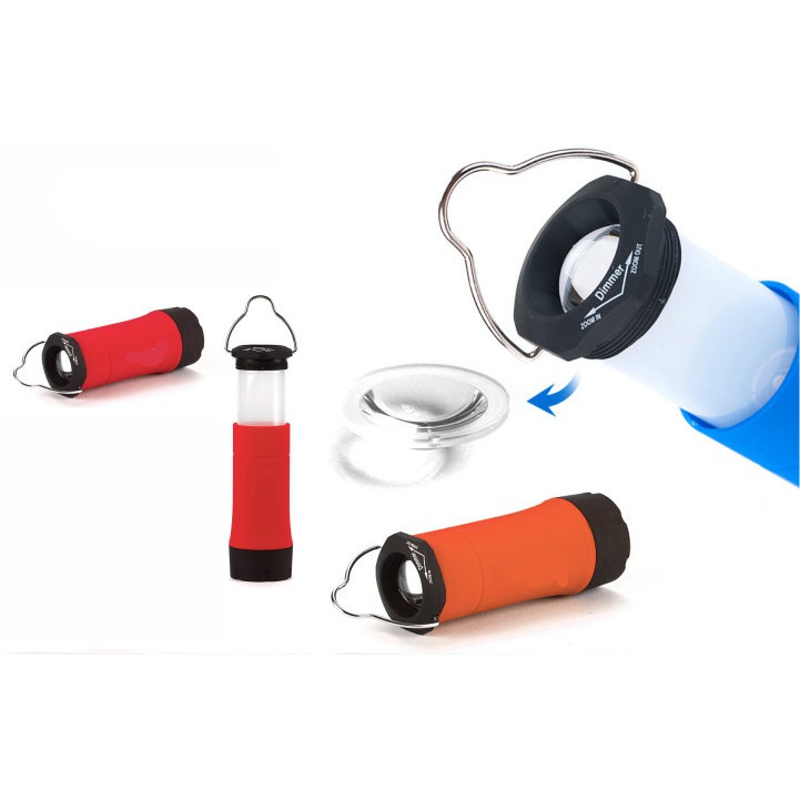 【Warna Dipilih】 Lentera Mini + Senter` Zoom &amp; Flash` 3 Mode` Baterai Portable Emergency LED` Lampu Emergensi Batre Camping Darurat