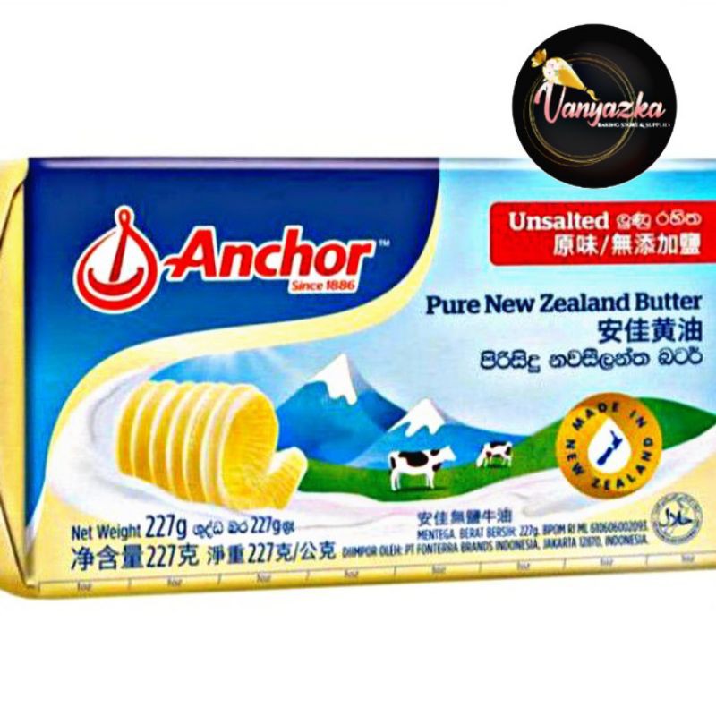 

Unsalted Butter/Mentega Tawar Anchor 227gr