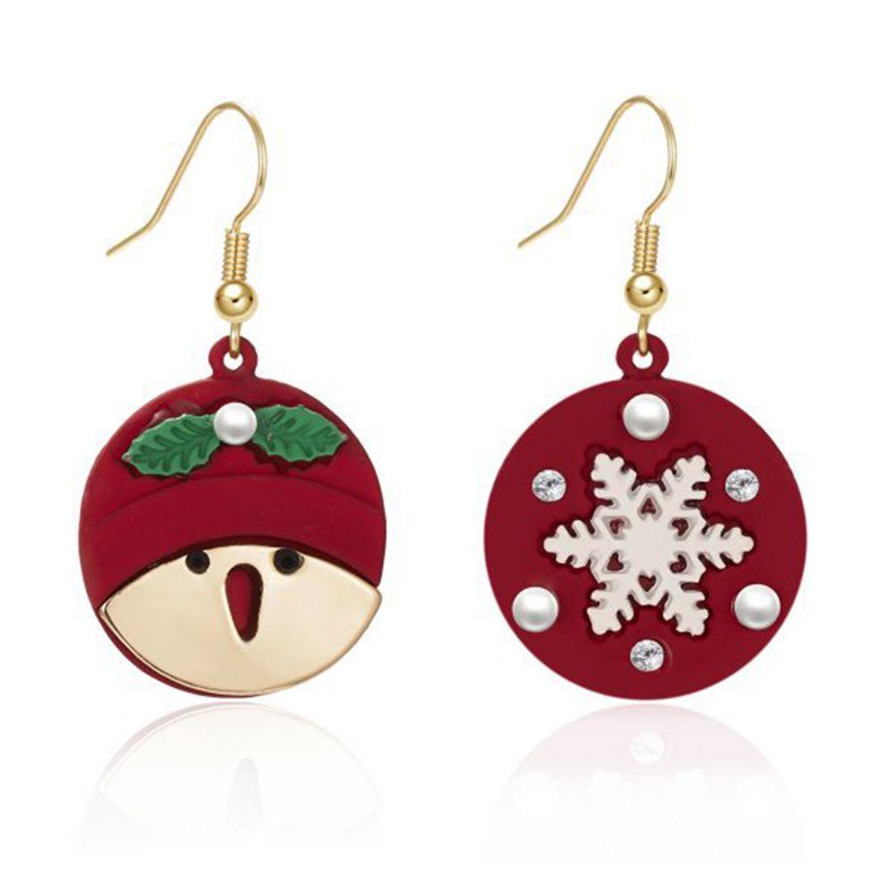 Anting R-Bunga Panas Santa Claus Fashion Asimetris