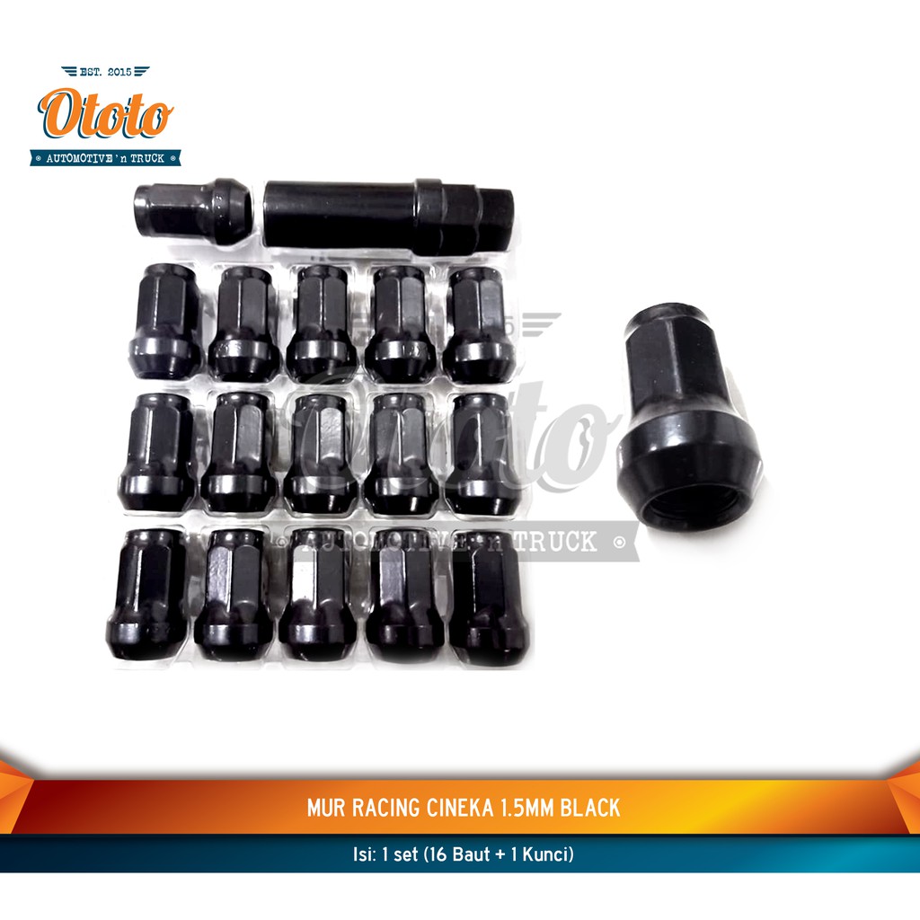 Mur Racing Warna HITAM Cineka Honda & Toyota - Radial Baut Roda