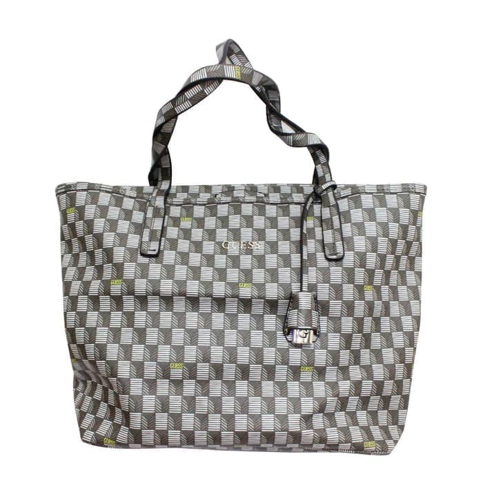 Guess Jetset Woman Shoulder Bag - Brown Multi - Tas Wanita Original