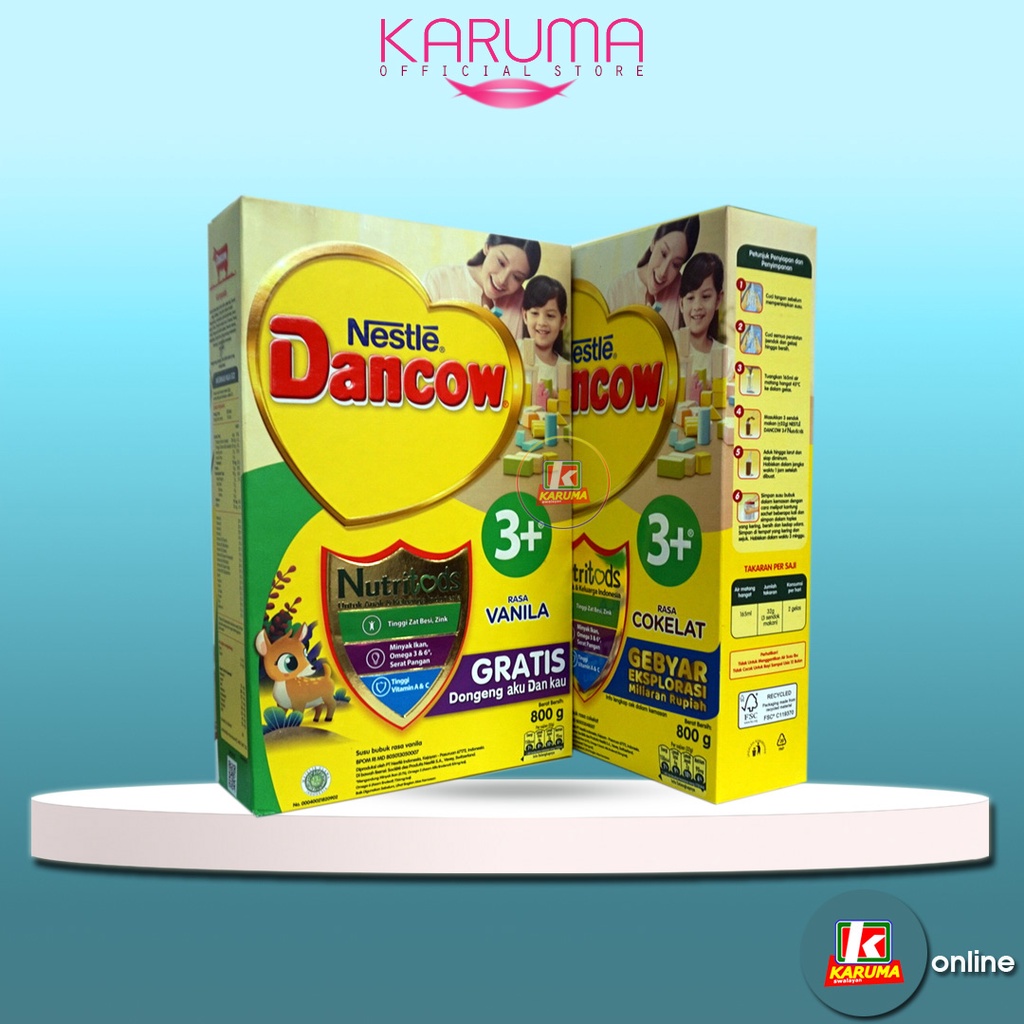 

Dancow 3 + 750gr, Dancow 3 Plus Ras Coklat Madu Vanila 750gr