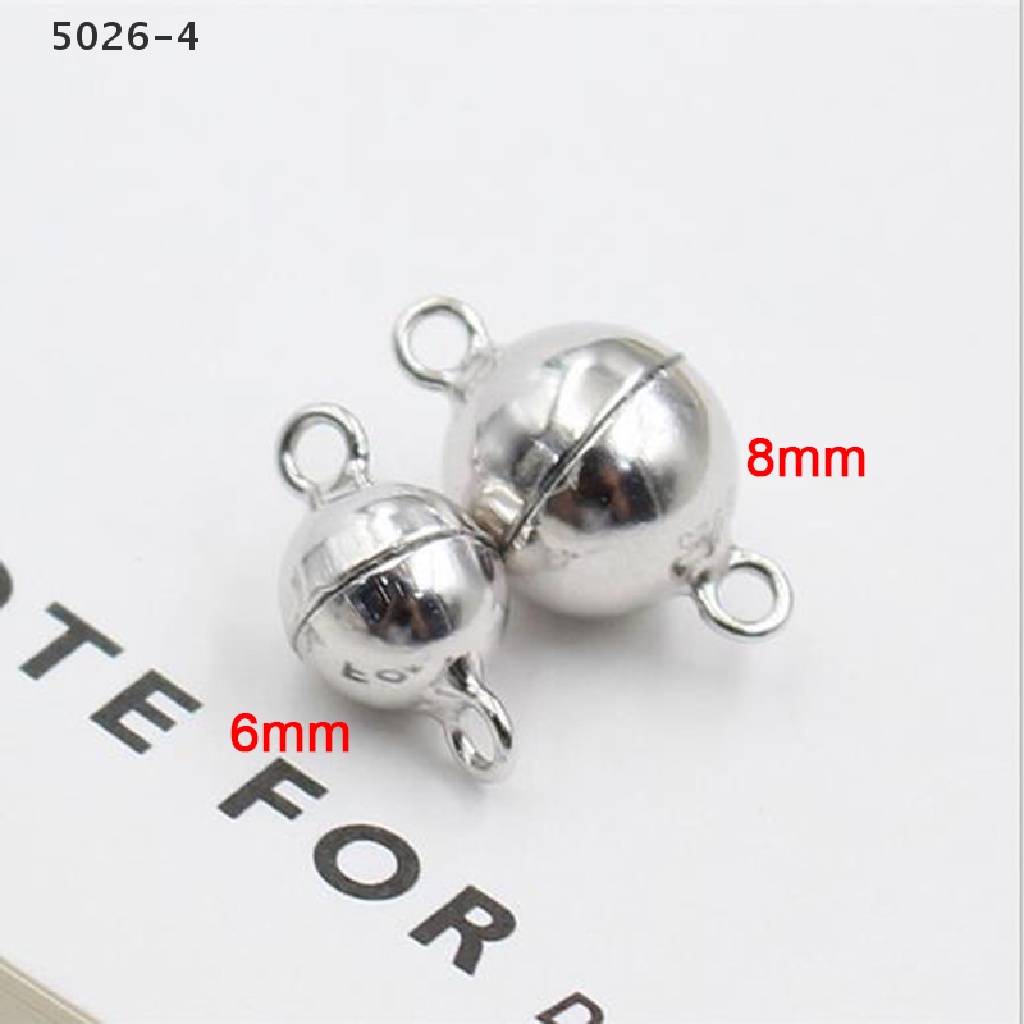 5026-4 10pcs Magnetic Lobster Clasps Buckle Hook Round Ball DIY Jewelry Making Findings 5026-4