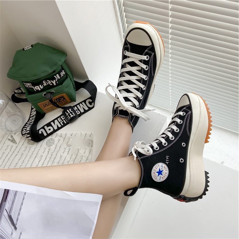 [DENDEN.ID] Sepatu Boots Wanita Sol Tinggi Fashion Korea Sneakers Wanita