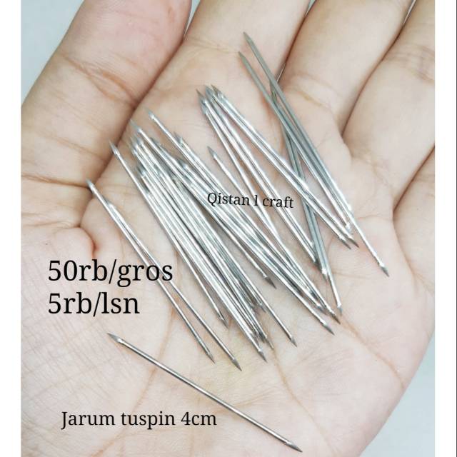 Jarum tuspin double 3cm dan 4cm
