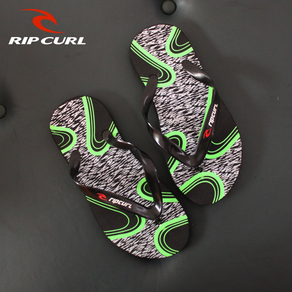 Sendal Jepit Pria Wanita Distro Ripcurl Motif Bakteri Hijau Sendal Jepit Murah Free Paper Bag