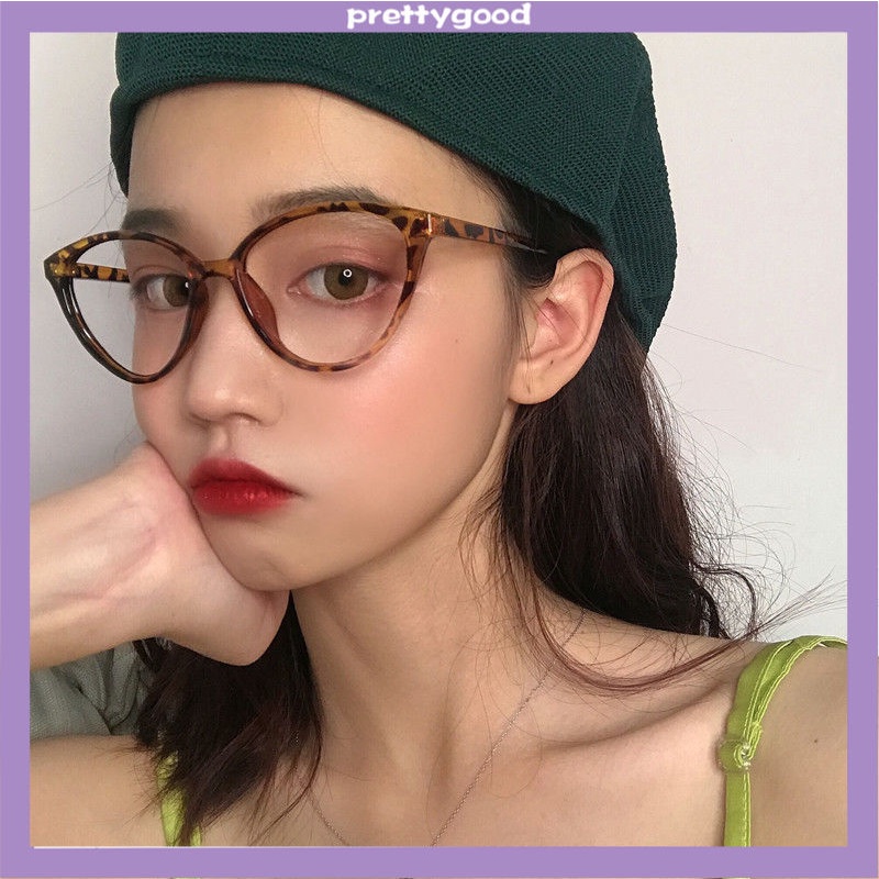 Kacamata Cat Eye Korea Kacamata Anti Radiasi Wanita Fashion Eyeglasses Versatile Optical Glasses