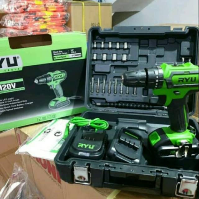 RYU CORDLESS IMPACT DRILL RYU RCI20V/MESIN BOR BATERAI RYU/TEKIRO