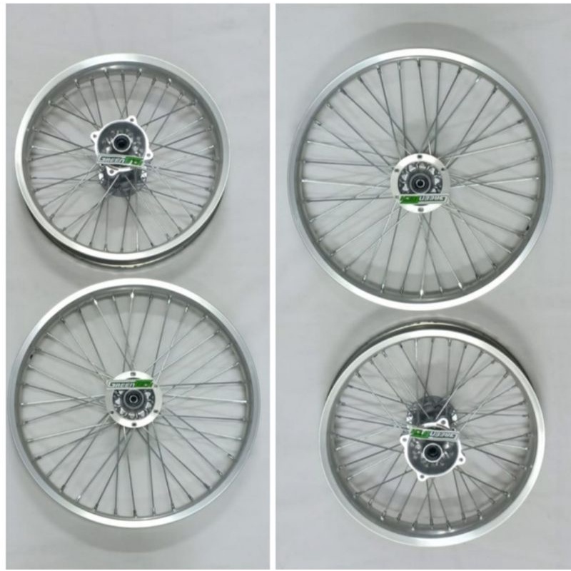 pelek velek velg rim roda assy set depan belakang ring 18 21 kawasaki klx 150 bf original