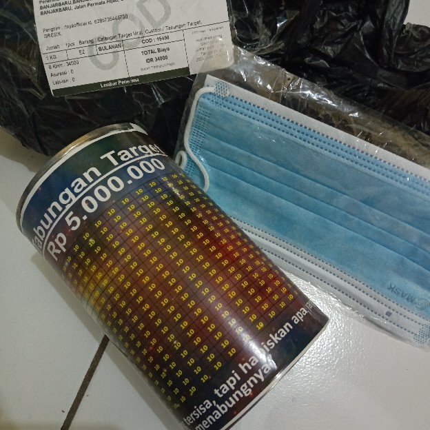 Celengan Target Viral  Custom / Tabungan Target