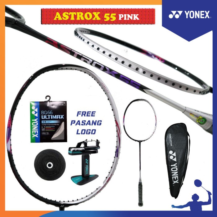 PROMO YONEX ASTROX 55 RAKET BADMINTON ORIGINAL - PINK