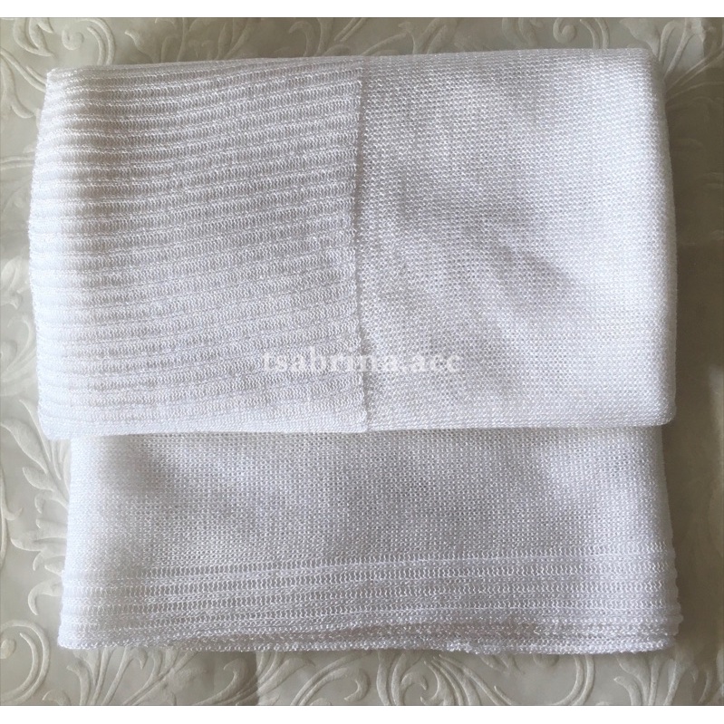 pasmina gliter rajut premium | kerudung pashmina pengantin-Putih