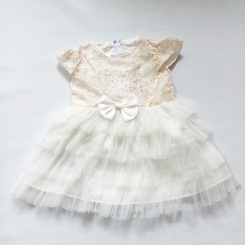 Dress Baju Gaun Pesta Bayi Perempuan 0 6 12 bulan Princess Dress Warna Sage Green Gaun Warna Putih Baptis Gaun Aqiqah Baby Newborn KA110