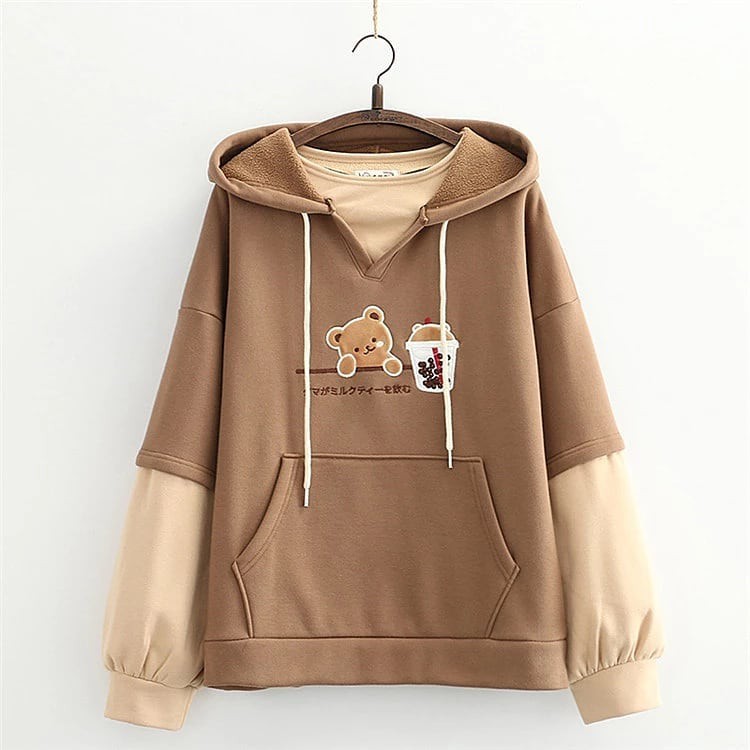 HOODIE PANDA COMBI sweater jaket remaja/abg/dewasa