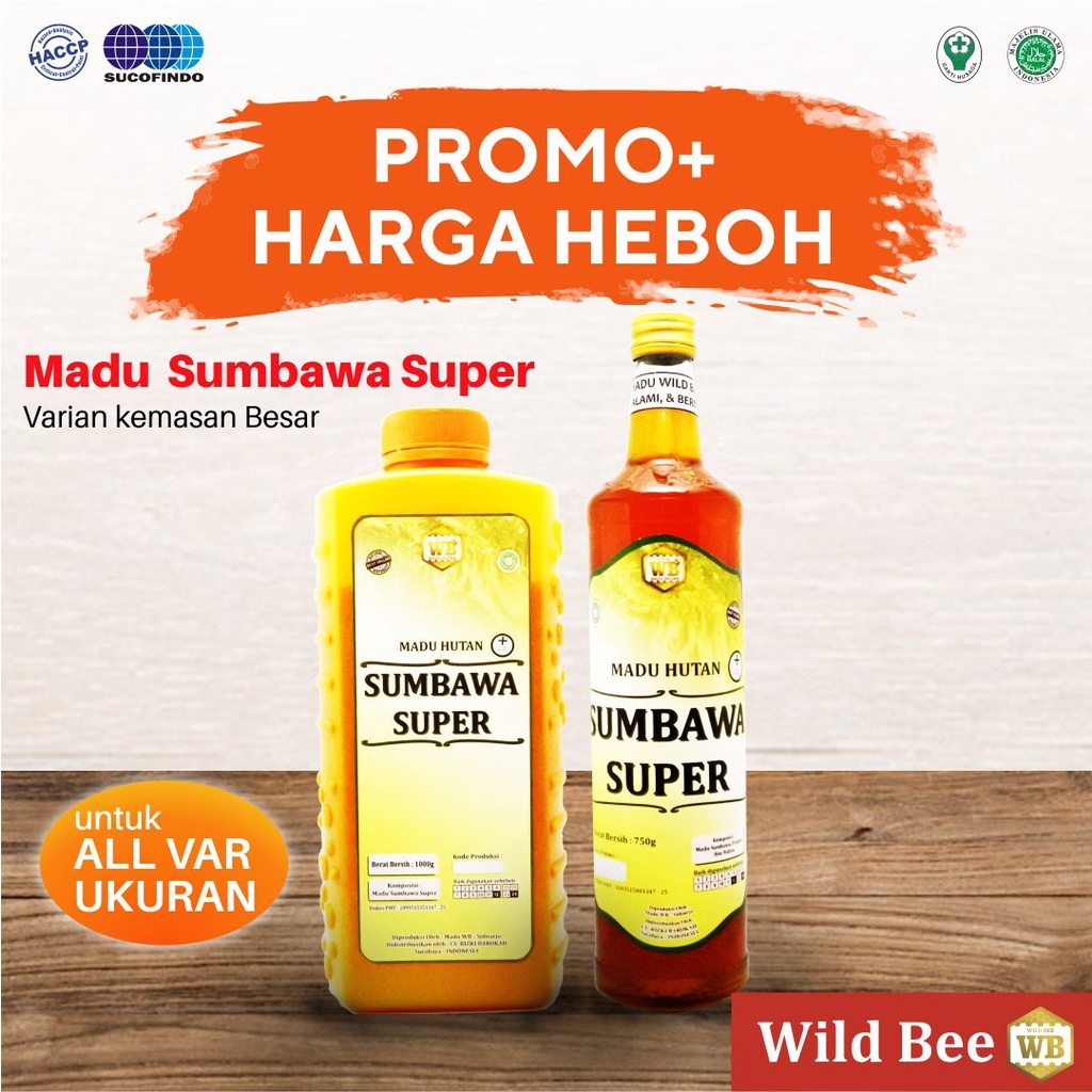 

Madu Sumbawa Super - Lebah Apis Dorsata -Garansi Murni & Asli 100% - Wild Bee - Kemasan Besar