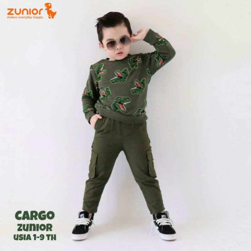 Cargo Anak Zunior Premium Army 1-12 Tahun