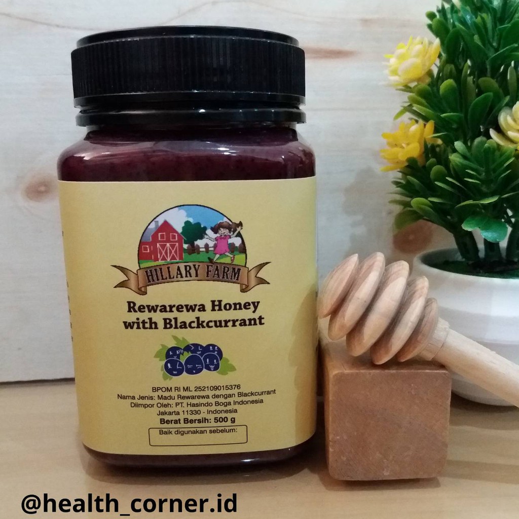 Hillary Farm Rewarewa Honey w Blackcurrant 500gr