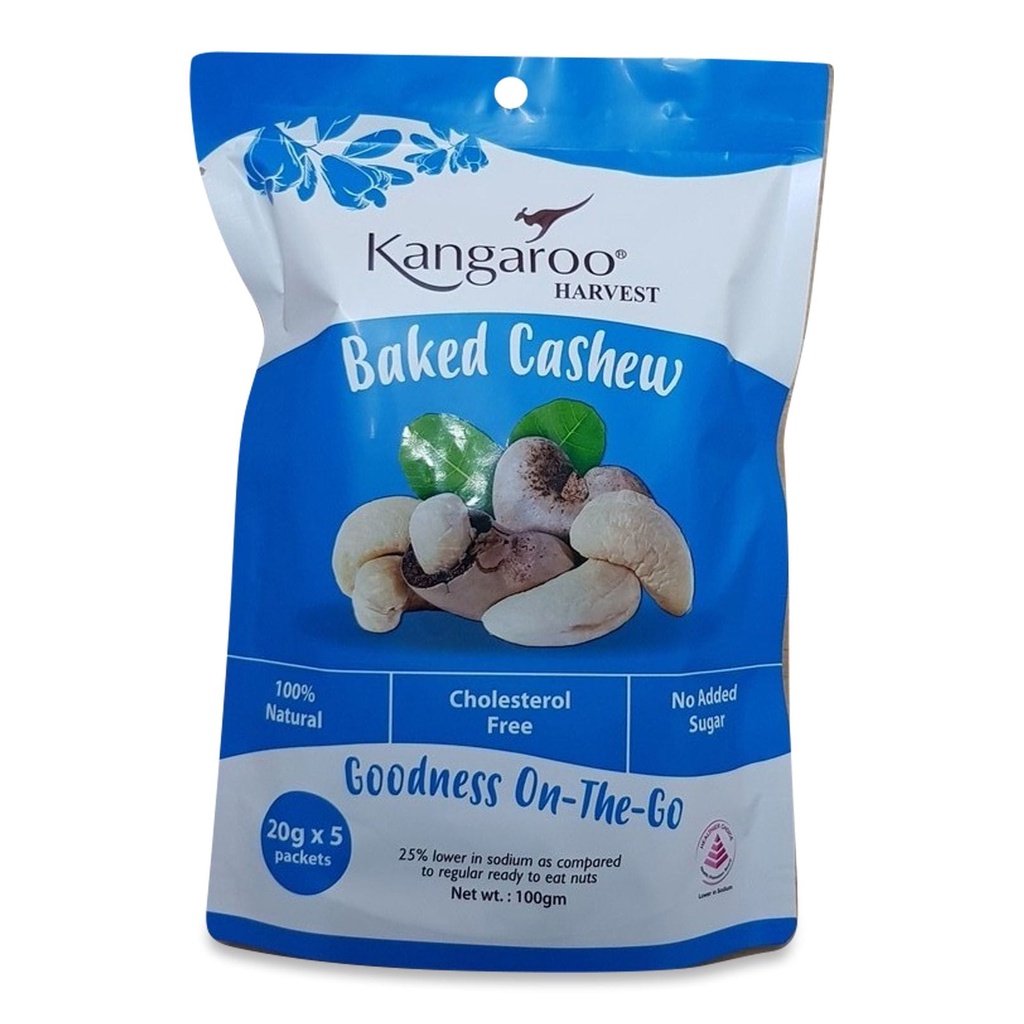 

Kangaroo Baked Cashew 100gr (20gx5pcs)